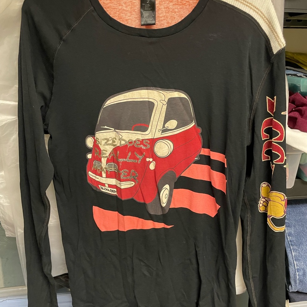 Custo Barcelona Black and Red Graphic Jersey